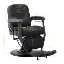 Barberstuhl GABBIANO Bruno mit Gestell in Graphit, Schwarz