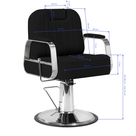 GABBIANO Rufo black barber chair