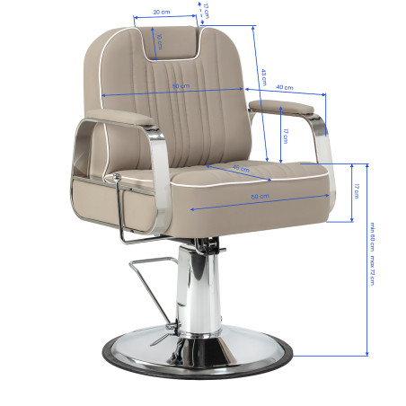 Barberarstol GABBIANO Rufo beige