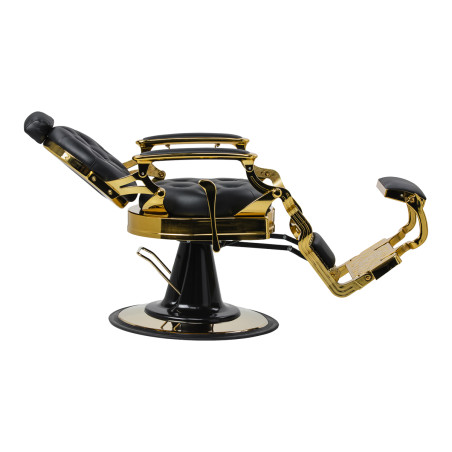Barber chair GABBIANO Niccolo, black with a gold frame