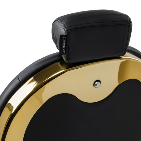 Barber chair GABBIANO Niccolo, black with a gold frame