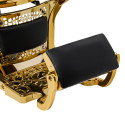 Fauteuil de barbier GABBIANO Niccolo noir avec structure dorée