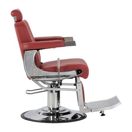 Kappersstoel GABBIANO Visionerio+ rood, chromen frame