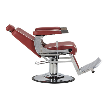 Sillón de barbero GABBIANO Visionerio+ rojo, estructura cromada