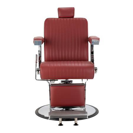 GABBIANO Visionerio+ barber chair, red, chrome-finish frame