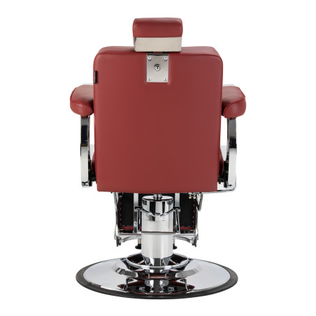 Kappersstoel GABBIANO Visionerio+ rood, chromen frame