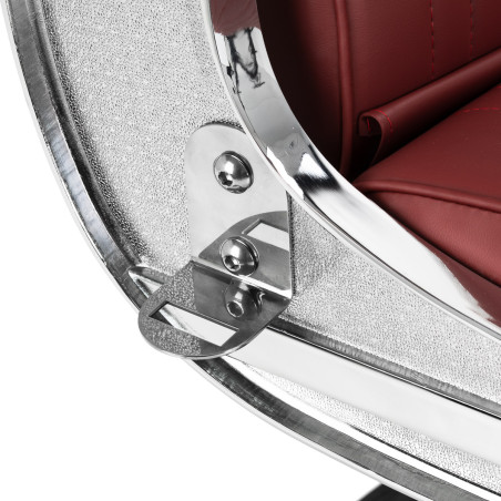Sillón de barbero GABBIANO Visionerio+ rojo, estructura cromada