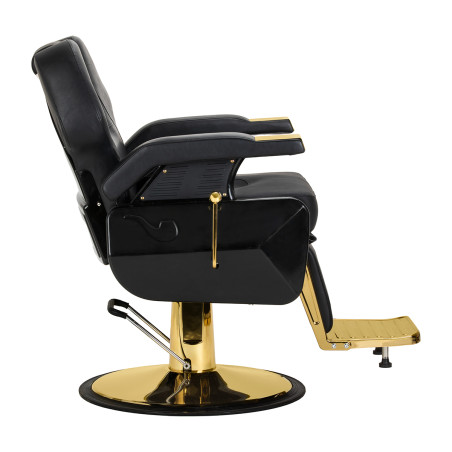 HAIR SYSTEM New York fauteuil de barbier noir et or