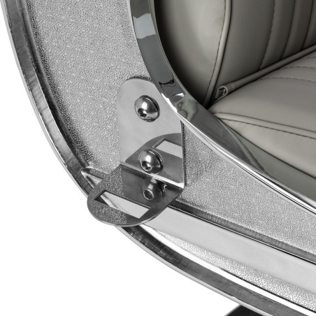 GABBIANO silla de barbero Visionerio rosa con estructura cromada