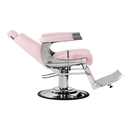 GABBIANO Friseurstuhl Visionerio in Rosa mit verchromtem Gestell