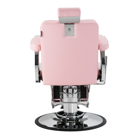 GABBIANO Friseurstuhl Visionerio in Rosa mit verchromtem Gestell