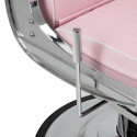 GABBIANO Fauteuil de barbier Visionerio rose, structure chromée