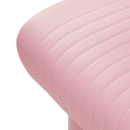 GABBIANO Fauteuil de barbier Visionerio rose, structure chromée