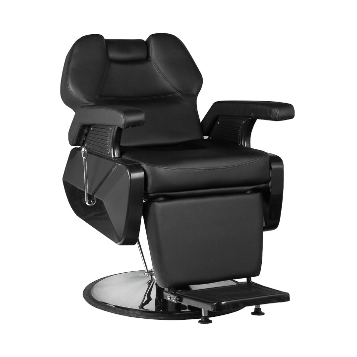 Hair System New York poltrona da barbiere cromata nera