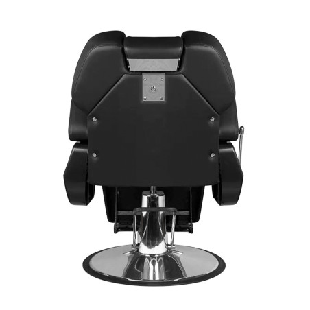 HAIR SYSTEM New York črn brivski stol s kromiranimi elementi