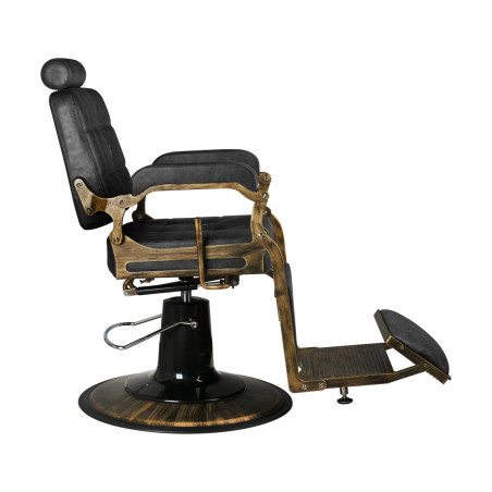 Chaise de barbier GABBIANO Boss Old Leather noire