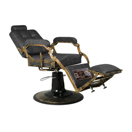 Chaise de barbier GABBIANO Boss Old Leather noire