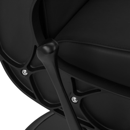 Fauteuil de barbier Continental nero GABBIANO