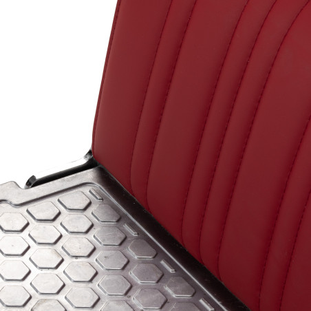 GABBIANO Fauteuil de barbier Elias rouge