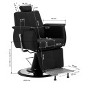 GABBIANO Sillón de barbero Athena negro