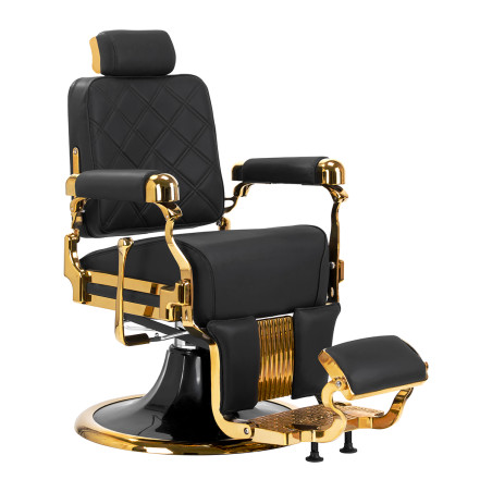 GABBIANO chaise de barbier Leonardo noir et or