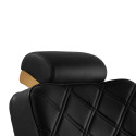 GABBIANO chaise de barbier Leonardo noir et or