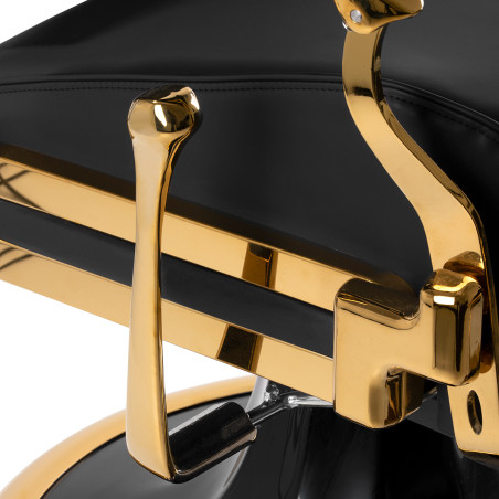 GABBIANO barberstol Leonardo sort/guld