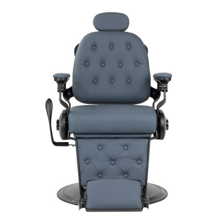 Fauteuil de barbier GABBIANO Francesco graphite avec structure noire brossée, 2e catégorie