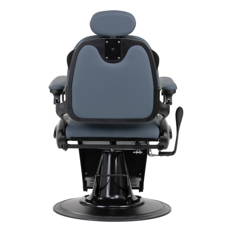 Fauteuil de barbier GABBIANO Francesco graphite avec structure noire brossée, 2e catégorie