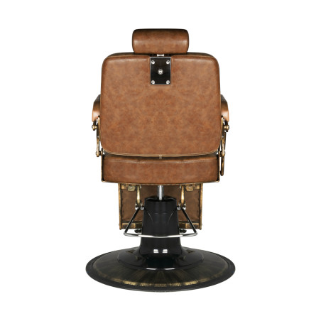 Sedia da barbiere Gabbiano Boss Old Leather marrone chiaro