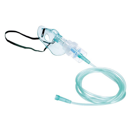 Pædiatrisk maske med nebulisatorampul og slange