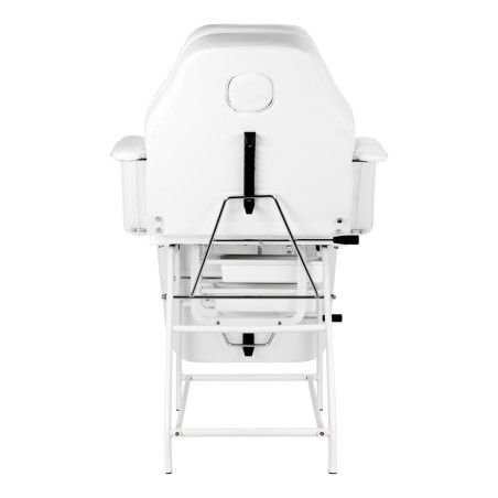 Fauteuil cosmétique 557A avec plateaux blancs