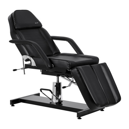 Hydraulic pedicure chair SILLON 210 with rocking function and split footrest, black