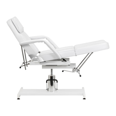 Hydraulic salon chair SILLON 210 with white rocking base