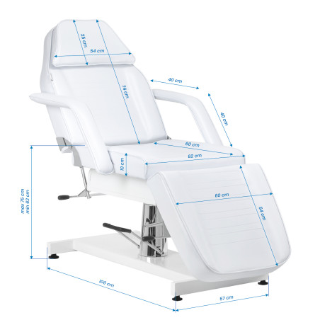 Sedia cosmetica idraulica Sillon v2 210 bianco