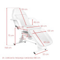 Poltrona cosmetica Basic 202 con vassoi bianco