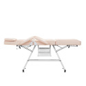Cadeira de estética Basic 202 com tabuleiros cor-de-rosa