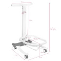 Comfort pedicure tray on wheels with lifting function