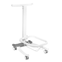 Comfort pedicure tray on wheels with lifting function