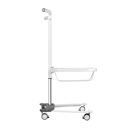 Comfort pedicure tray on wheels with lifting function