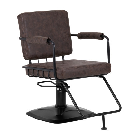 Kappersstoel GABBIANO Katania Loft Old Leather donkerbruin