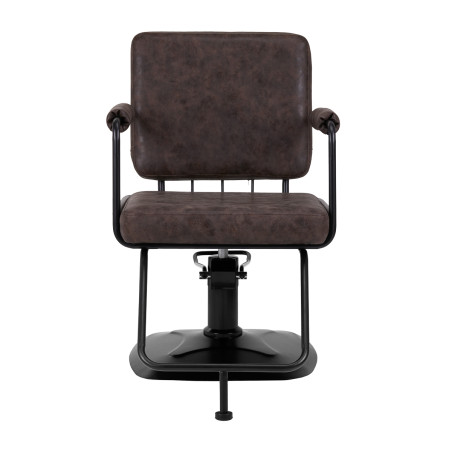 Poltrona da parrucchiere Gabbiano Katania Loft Old Leather marrone scuro