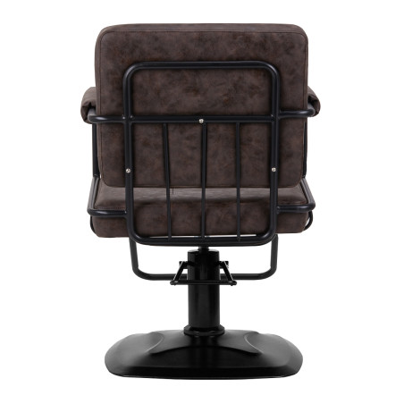 Poltrona da parrucchiere Gabbiano Katania Loft Old Leather marrone scuro