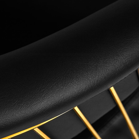 Sedia da parrucchiere Hair System Lille oro nero