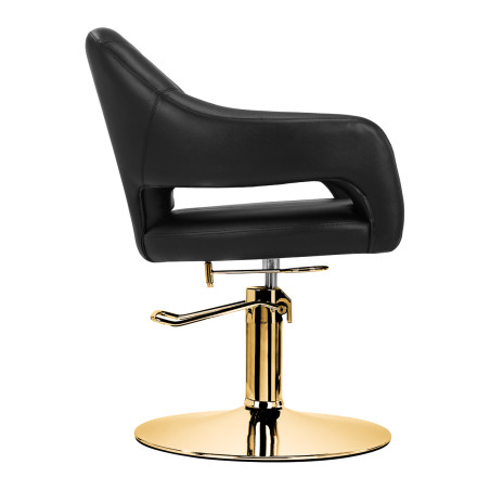 Fauteuil de coiffure GABBIANO Parma noir et or
