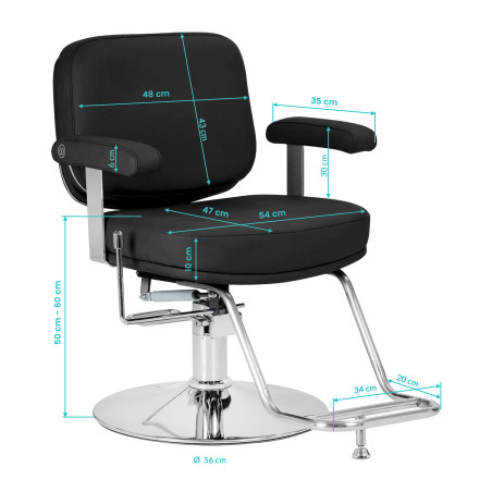 Fauteuil de coiffure OMEGA Astra Plus noir