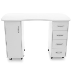 Desk 2027 white, two cabinets