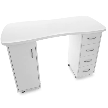 Desk 2027 white, two cabinets