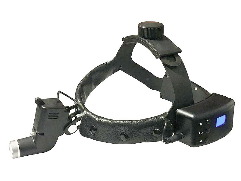 Óculos e lâmpadas de exame